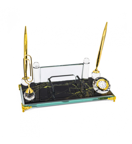 HZ-089 KRİSTAL MASA İSİMLİĞİ ALTIN UV BASKI